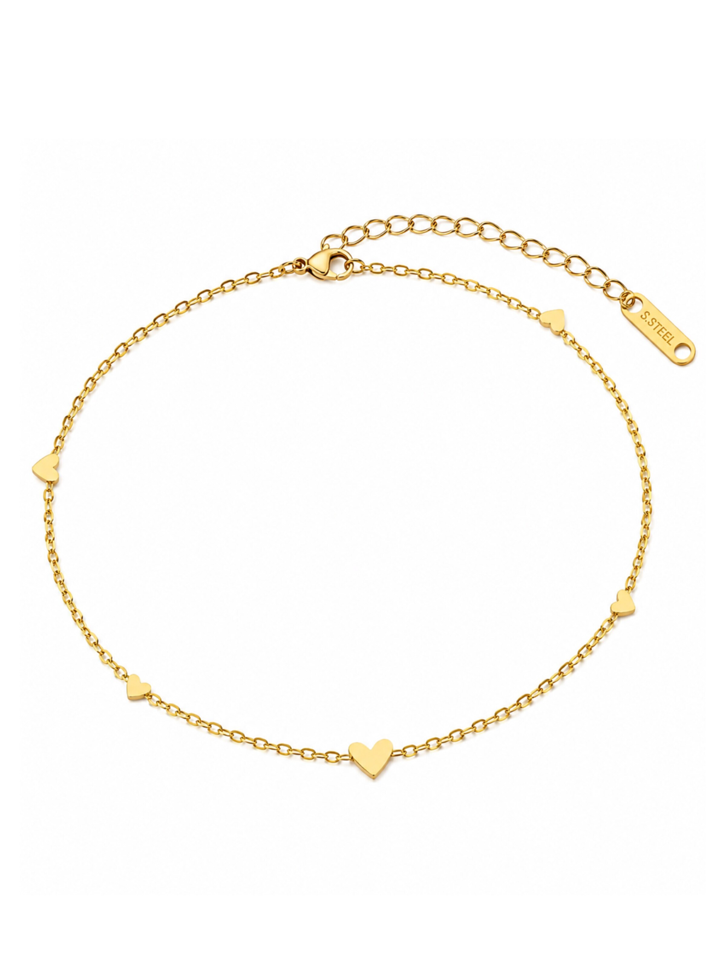 Pure Schmuck Foot Jewelry 'Sweet Heart' in Gold: front