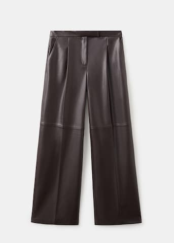 MANGO Wide leg Pants 'Riga' in Brown: front