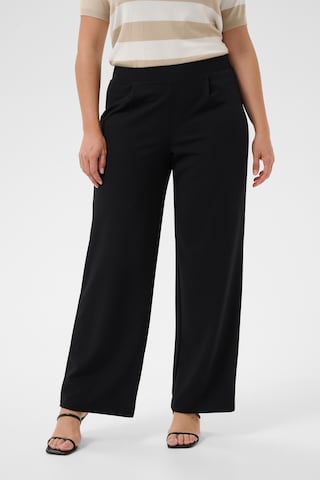 KAFFE CURVE - Loosefit Pantalón en negro: frente