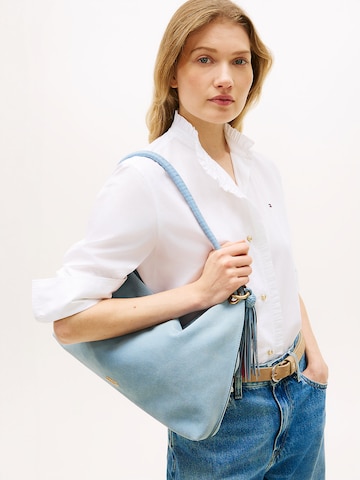 TOMMY HILFIGER Schultertasche in Blau