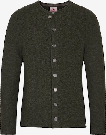 SPIETH & WENSKY Gebreid vest 'Gent' in Groen: voorkant