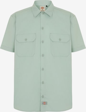 DICKIESRegular Fit Košulja 'WORK SHIRT' - zelena boja: prednji dio