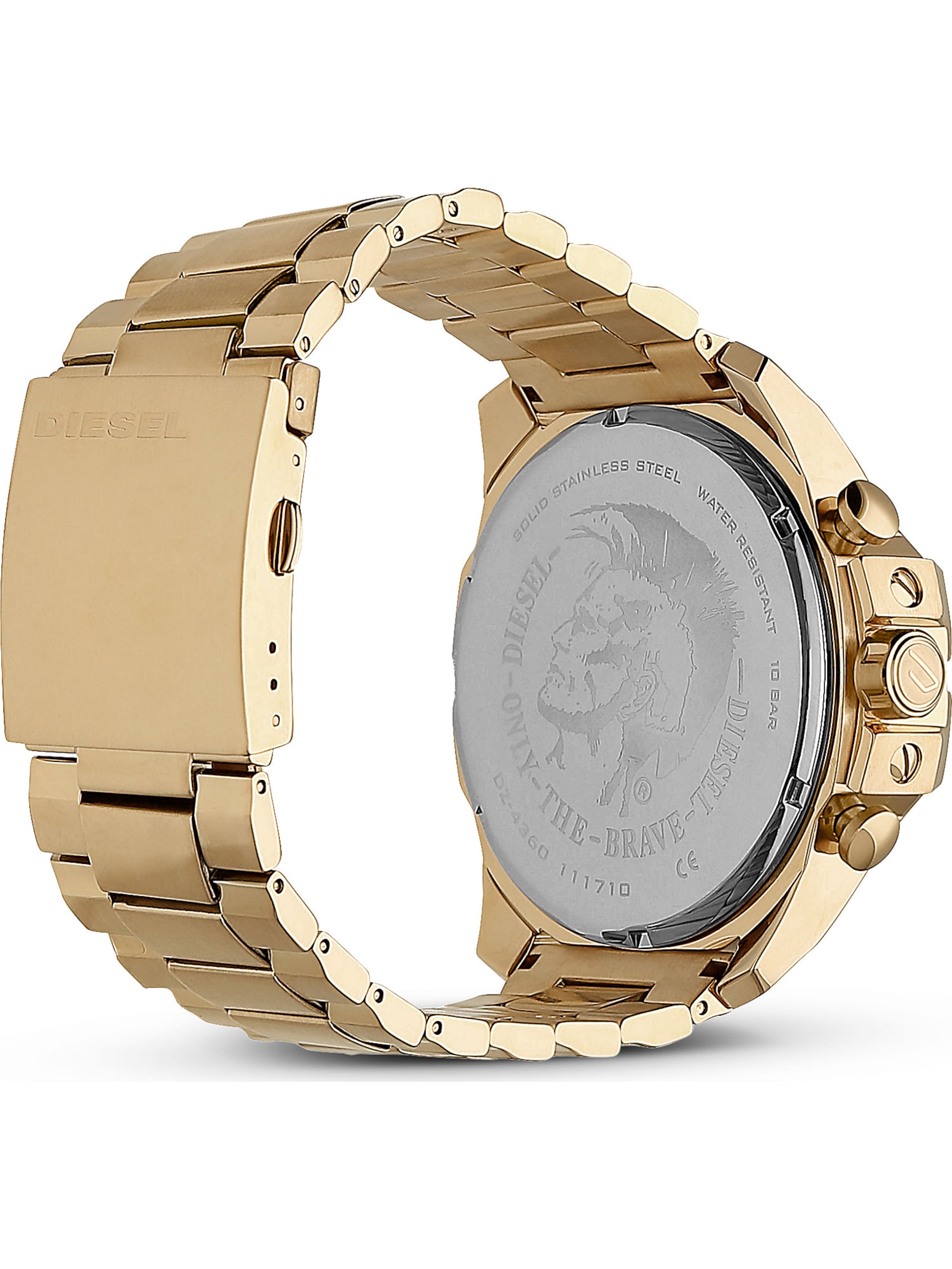 DIESEL - Relógios analógicos 'Mega Chief' em ouro