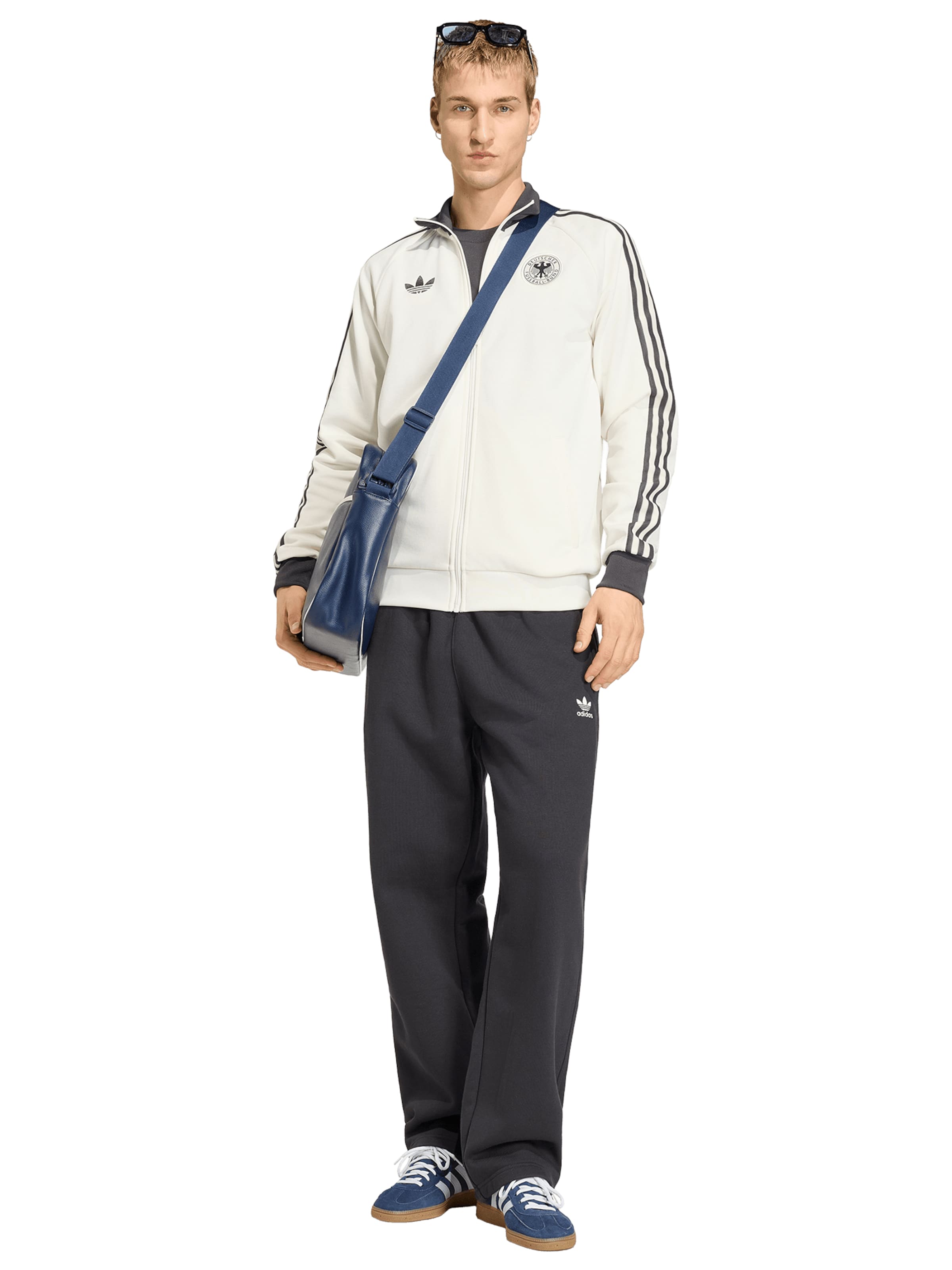 ADIDAS ORIGINALS Athletic Jacket in White