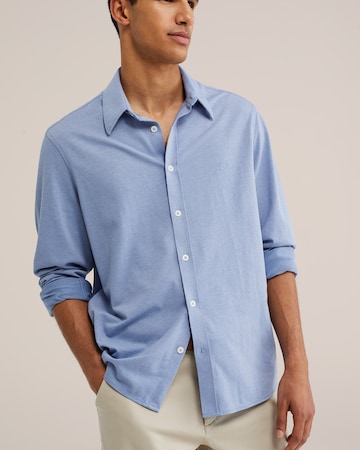 WE Fashion Regular Fit Skjorte i blå