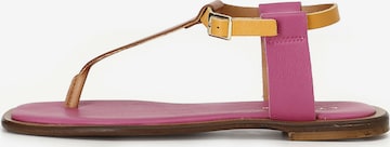 CAFè NOIR Flip Flops in Braun: Vorderseite