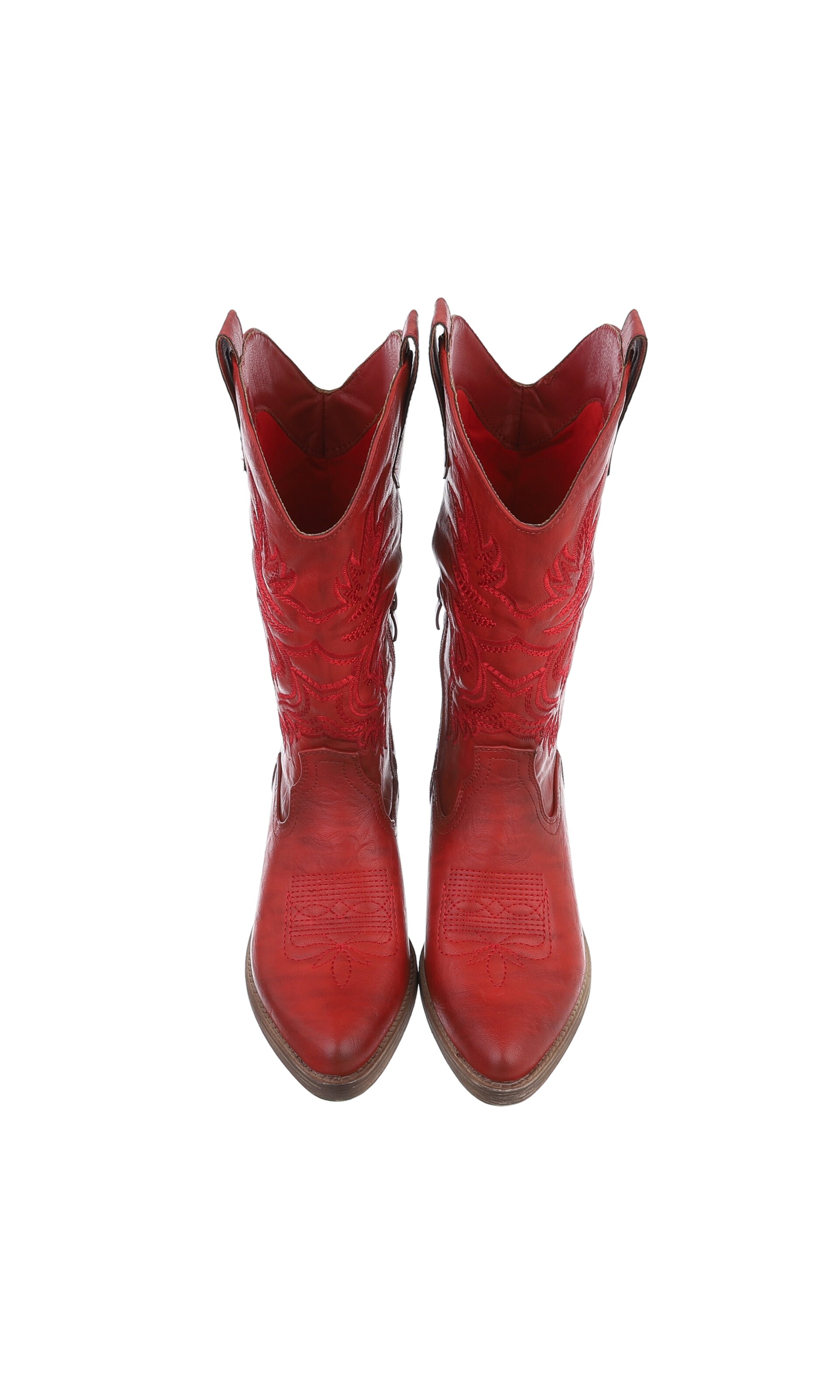 Ital-Design Cowboy Boots in Red