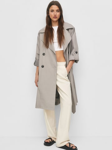 Manteau mi-saison Pull&Bear en gris : devant