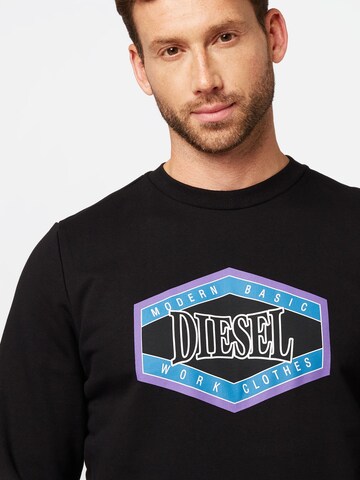 DIESEL Sweatshirt 'Ginn' in Schwarz