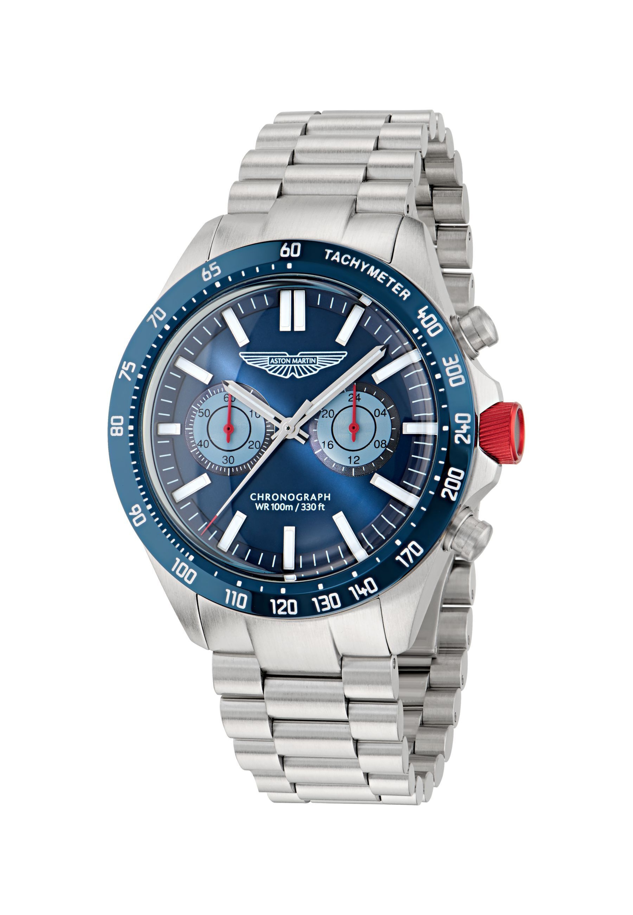 Aston Martin Analoguhr 'SPT' in Silber