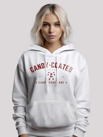 F4NT4STIC Sweatshirt 'Weihnachten Candy Coated Christmas' in Wit: voorkant