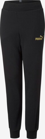 PUMA - Tapered Pantalón 'ESS' en negro: frente