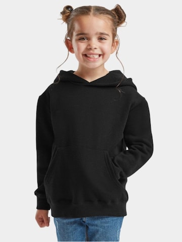 Felpa 'Hoodie for kids' di FRUIT OF THE LOOM in nero: frontale