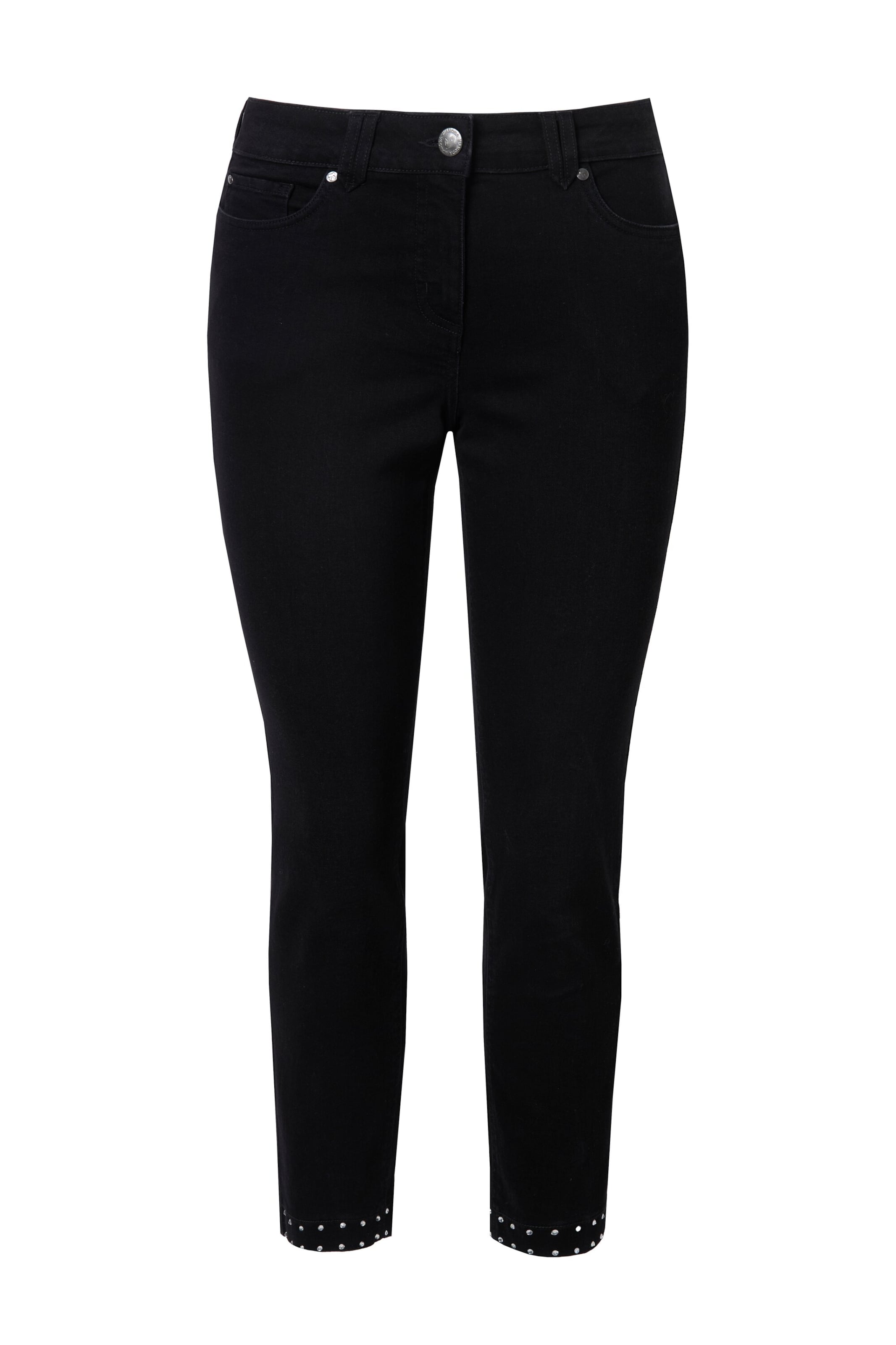 MIAMODA Slimfit Jeans in Zwart: voorkant