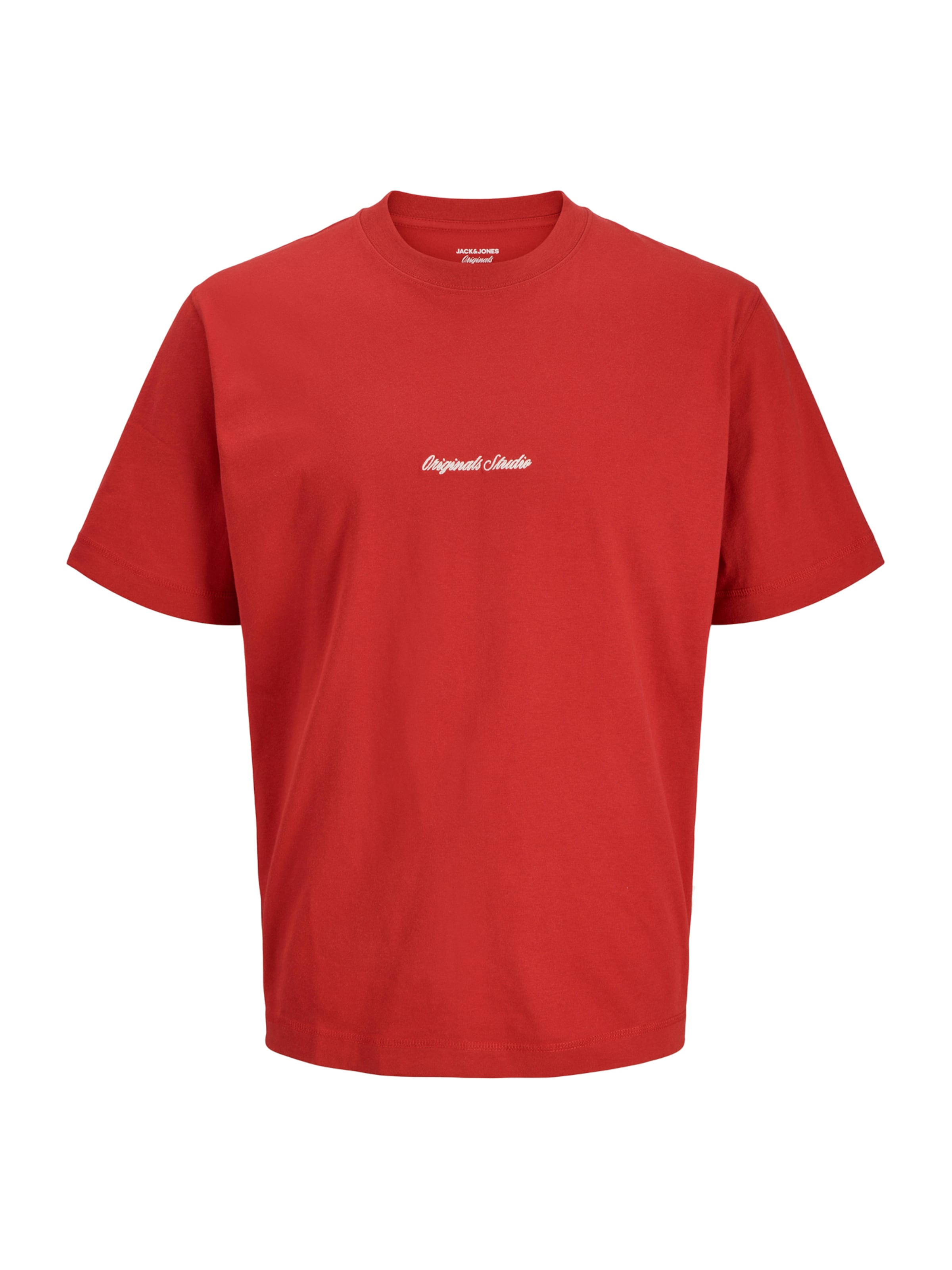 JACK & JONES Shirt 'JORNorrebro' in de kleur Rood / Wit, Productweergave