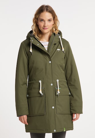 Parka d’hiver Schmuddelwedda en vert : devant