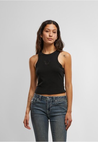 True Religion Топ 'Horseshoe' в черно: отпред