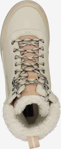 CLARKS Lace-Up Ankle Boots in Beige