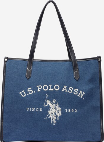 U.S. POLO ASSN. Μεγάλη τσάντα σε μπλε: μπροστά