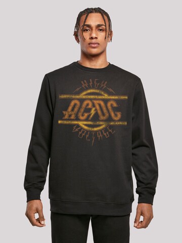 Sweat-shirt 'ACDC' F4NT4STIC en noir : devant