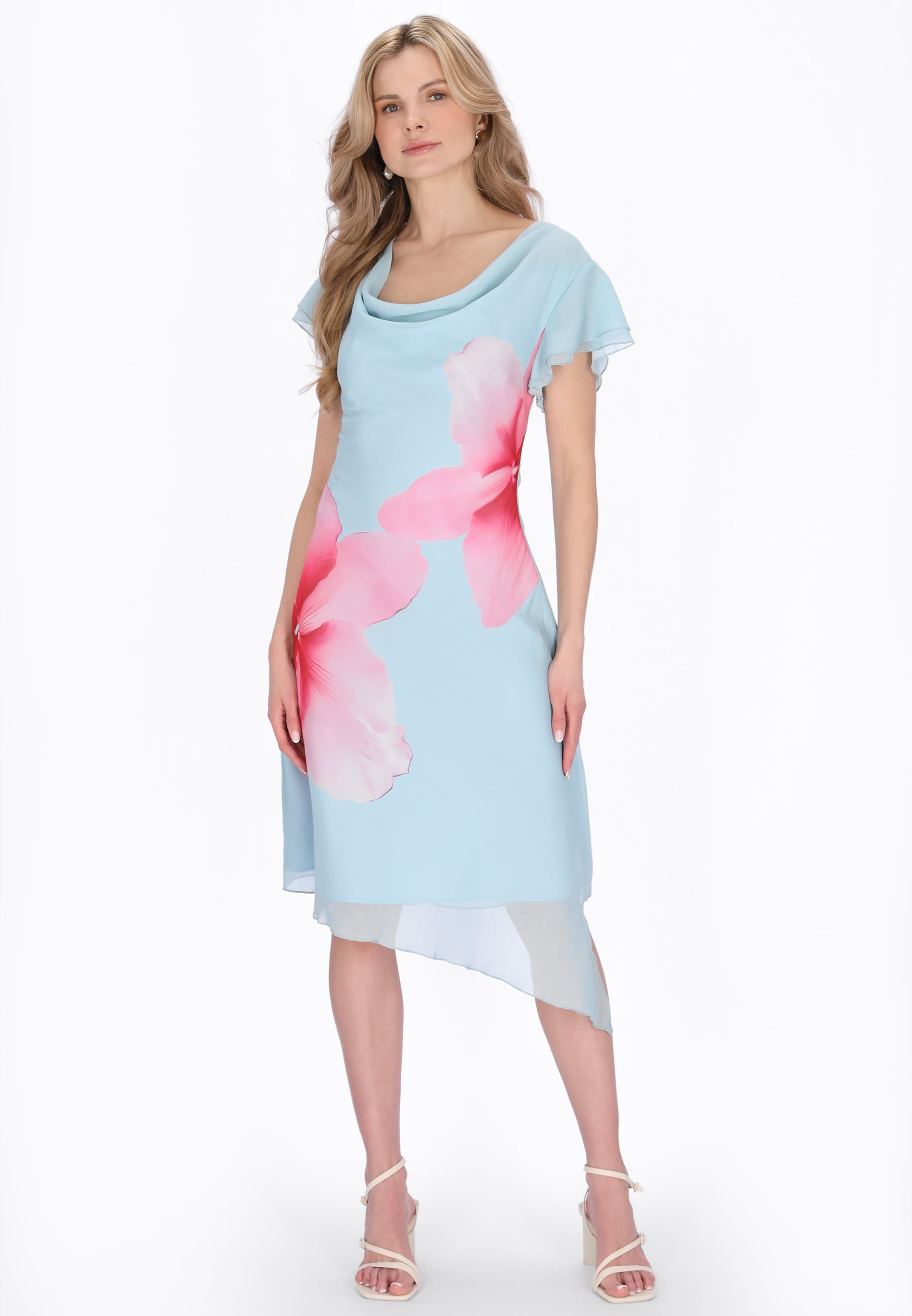 Usha - Vestido en azul: frente