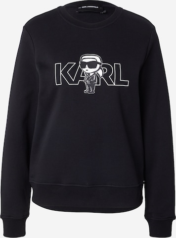 Karl LagerfeldSweater majica - crna boja: prednji dio