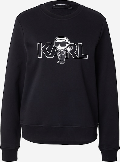 Karl Lagerfeld Sweater majica u crna / bijela, Pregled proizvoda