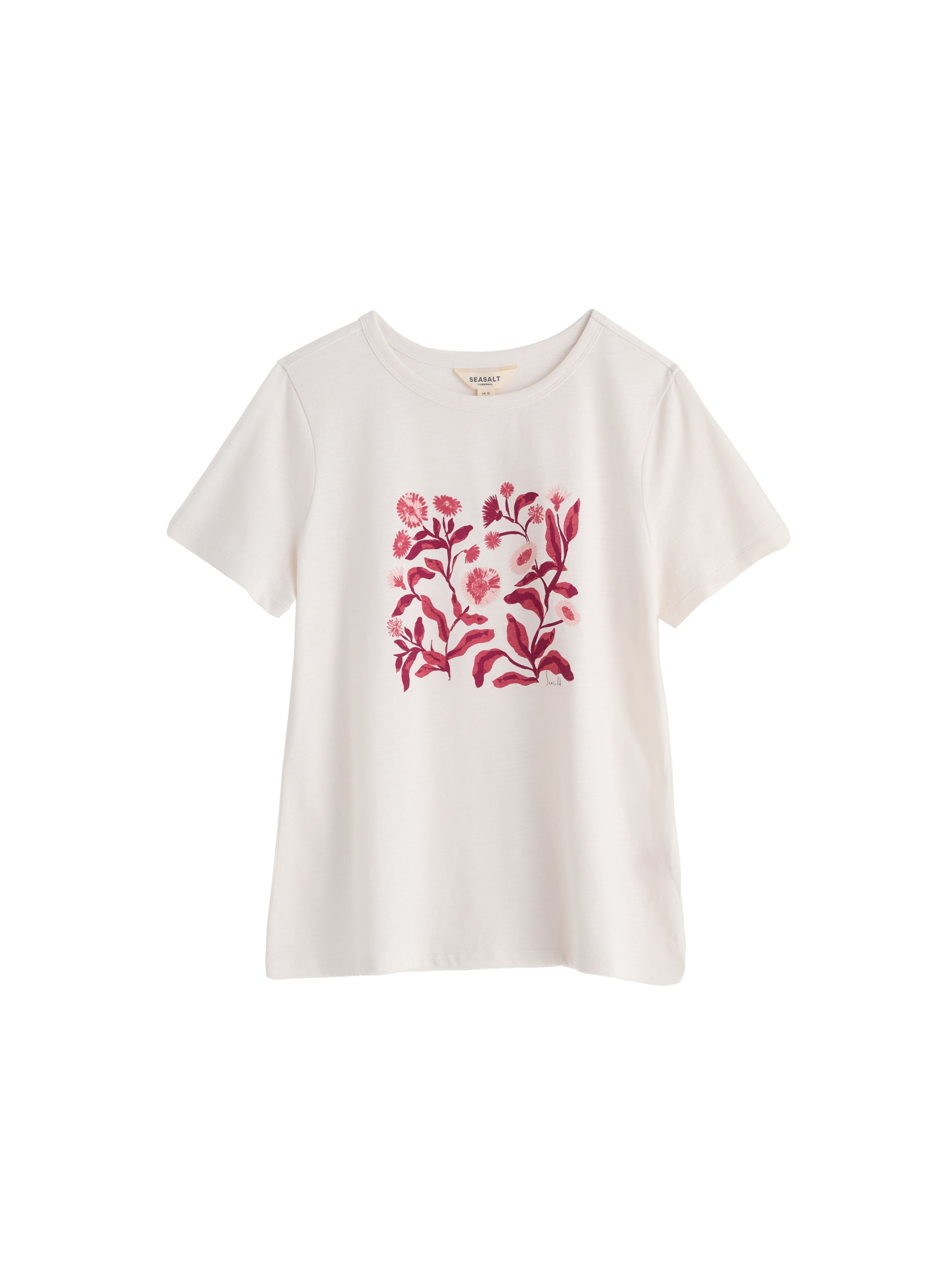 Seasalt Cornwall Shirt 'Printing Ink' in Wit: voorkant