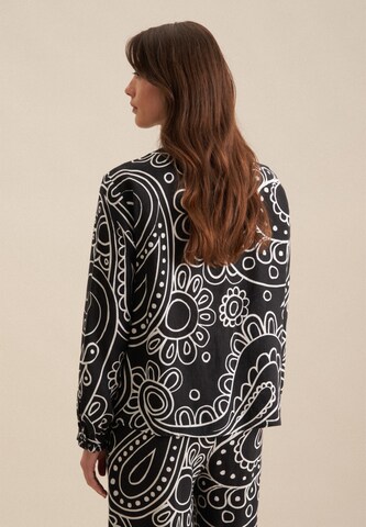 SEIDENSTICKER Blouse 'Schwarze Rose' in Zwart
