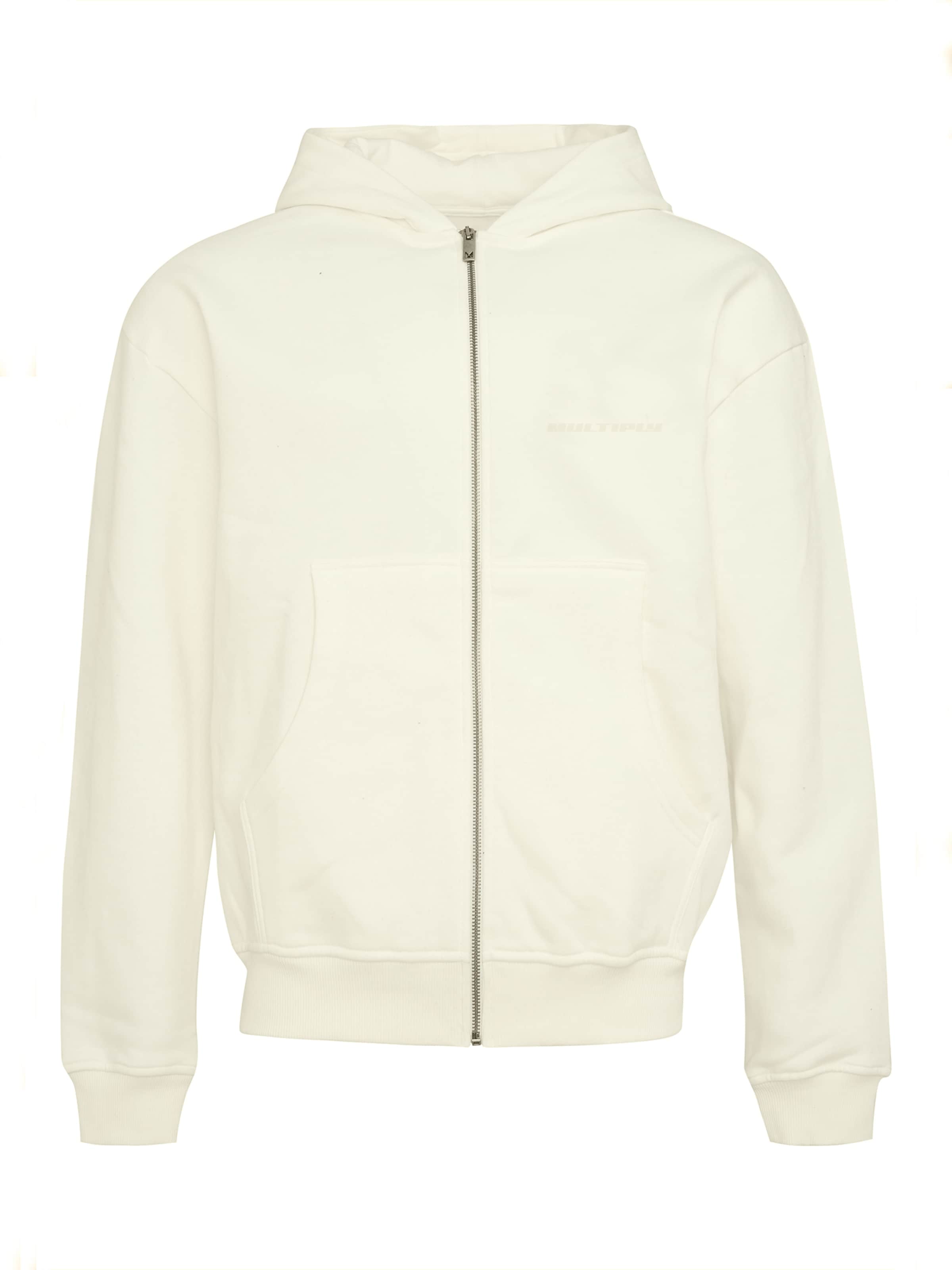 Multiply Apparel Sweatjacke in Beige: Vorderseite