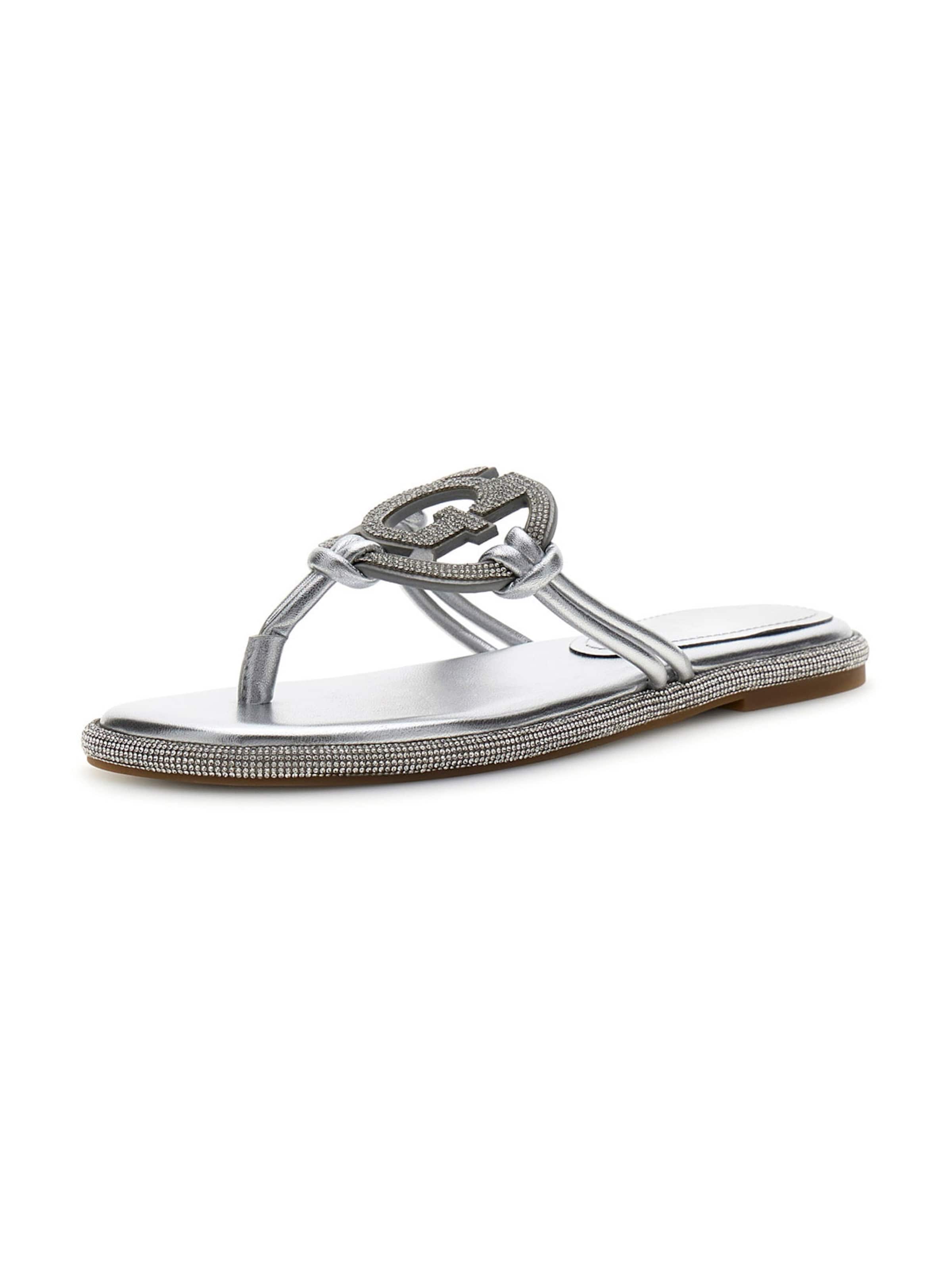 GUESS Σαγιονάρες διχαλωτές 'SAIMAS' σε ασημί: μπροστά