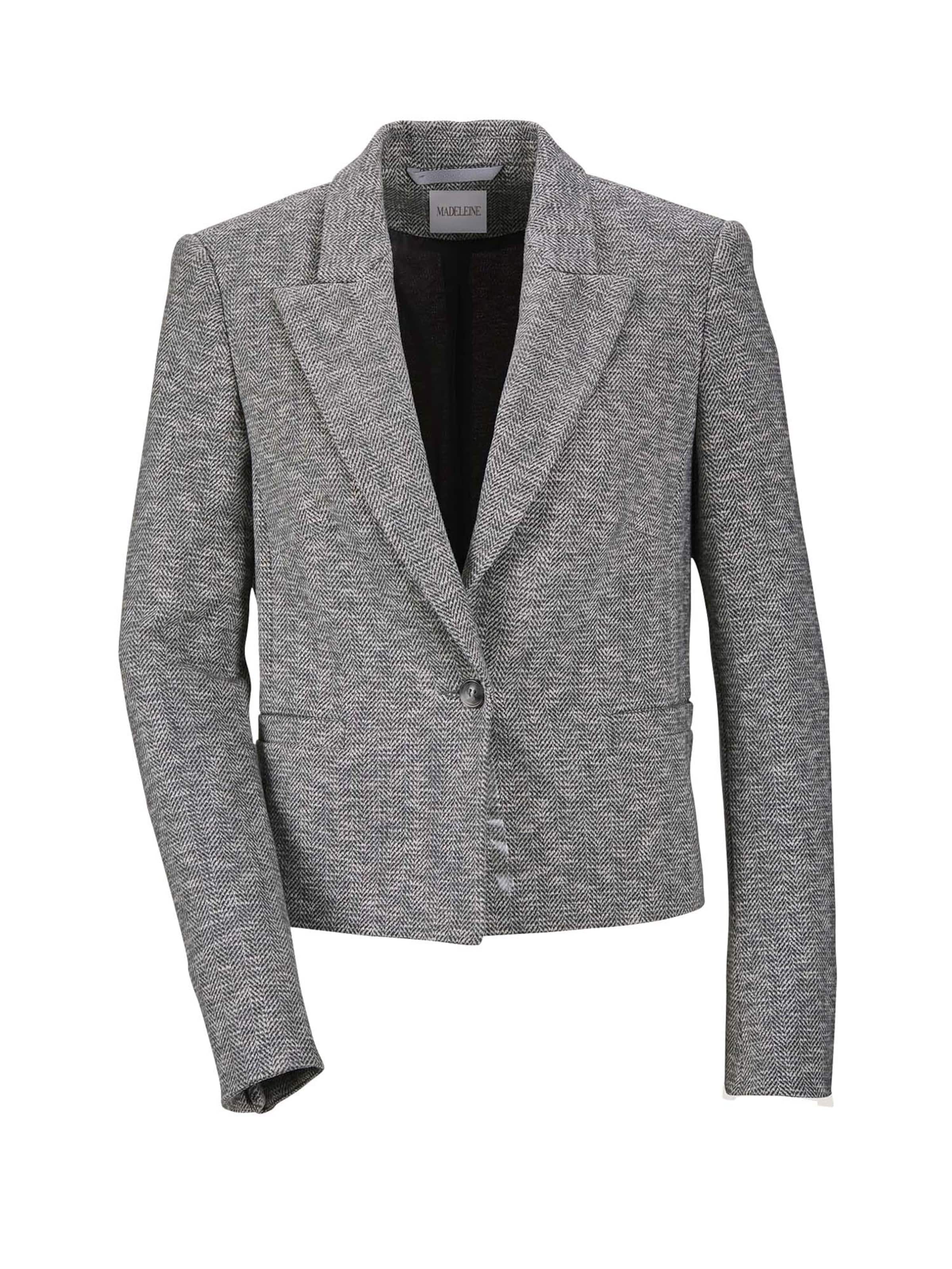 MADELEINE Blazer in Grau: Vorderseite