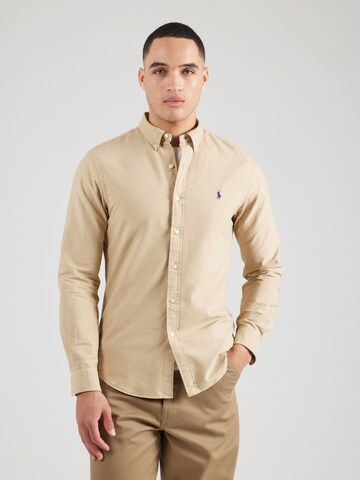 Polo Ralph Lauren Slim fit Koszula w kolorze beżowy: przód