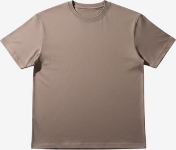 T-Shirt 'Loose Fit Basic T-shirt - Camel' Kleidermafia en beige : devant