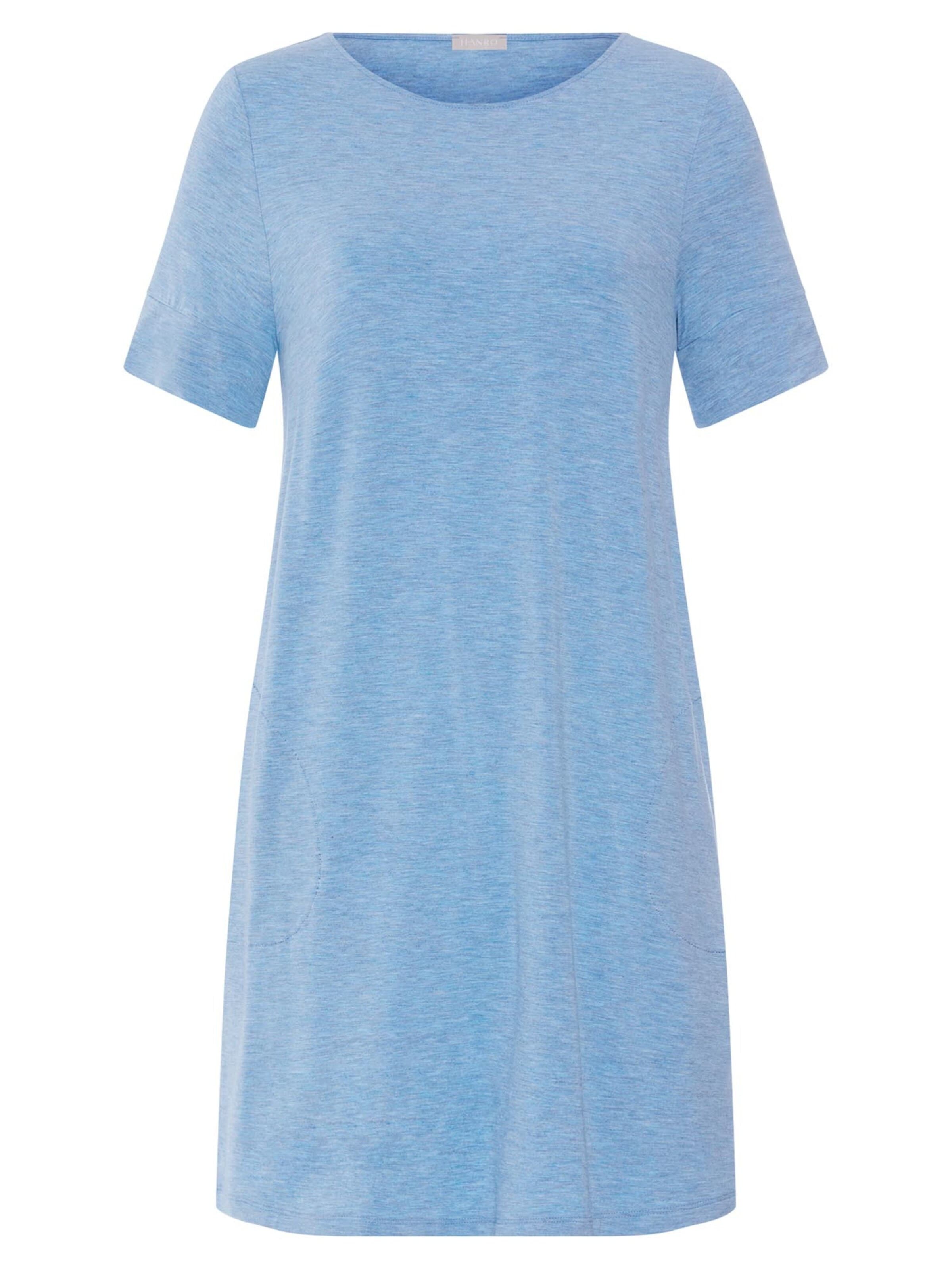Hanro Nachthemd 'Natural Elegance' in Blauw: voorkant