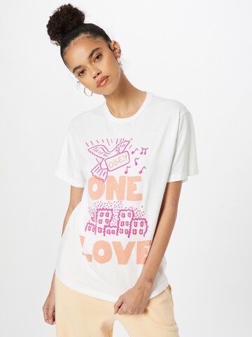 T-shirt 'CHOICE' Obey en blanc : devant