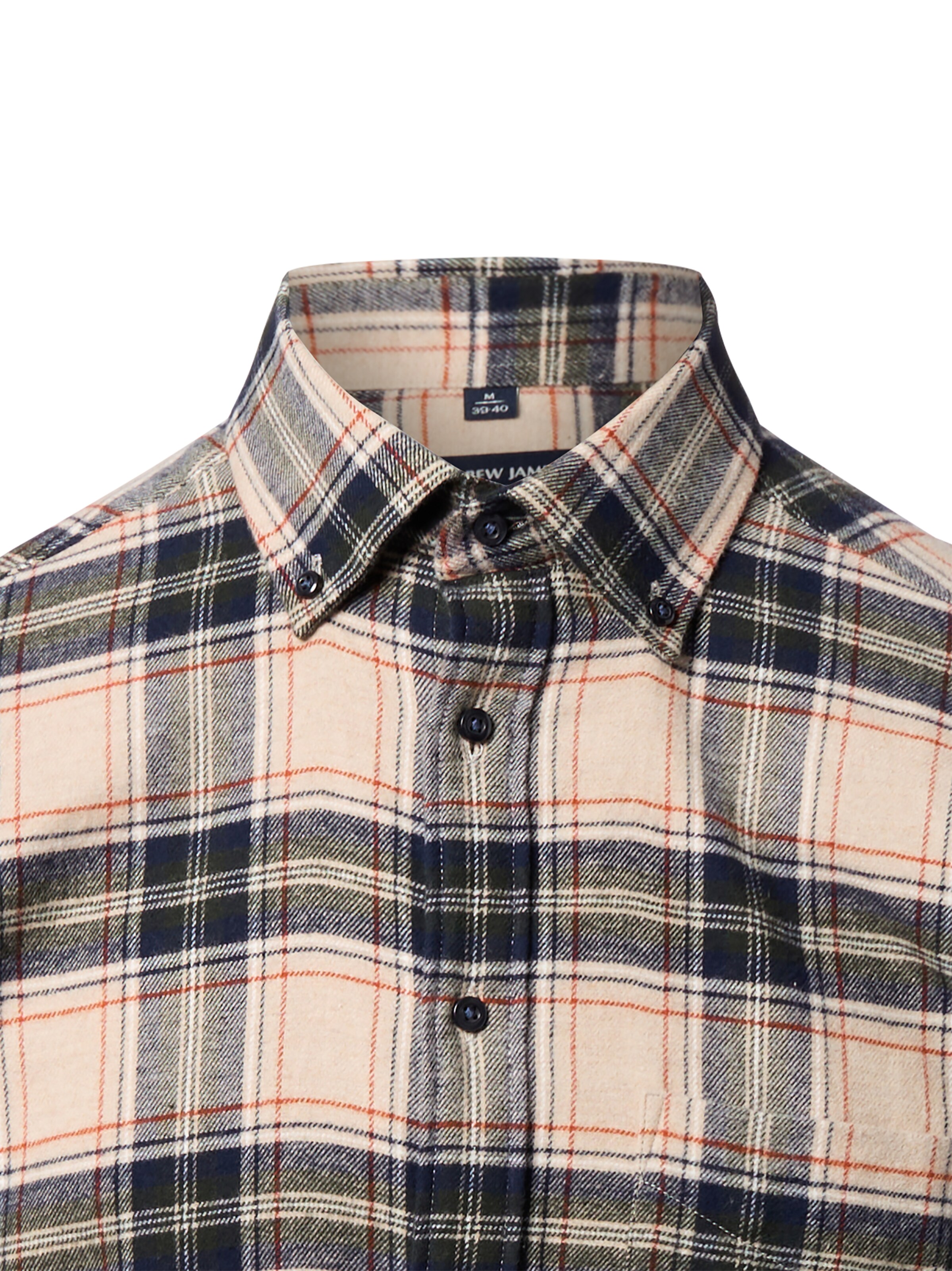 Andrew James Comfort fit Button Up Shirt in Beige