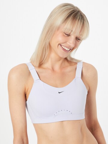 NIKE Bustier Športni nederček 'ALPHA' | vijolična barva: sprednja stran