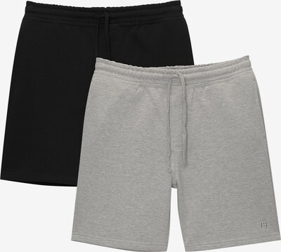 Pull&Bear Kalhoty - šedý melír / černá, Produkt