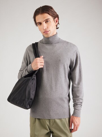 REPLAY - Jersey 'Mesh' en gris: frente