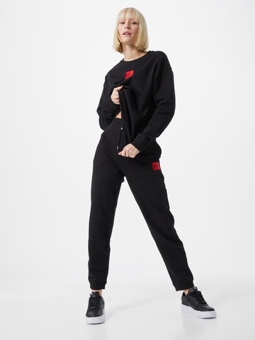 HUGO Red Tapered Trousers 'Dachibi' in Black