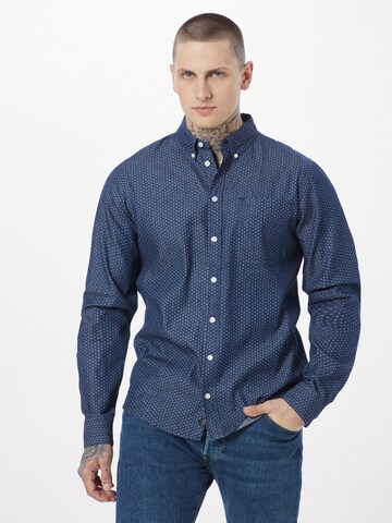 Casual Friday Regular fit Button Up Shirt 'Anton' in Blue: front