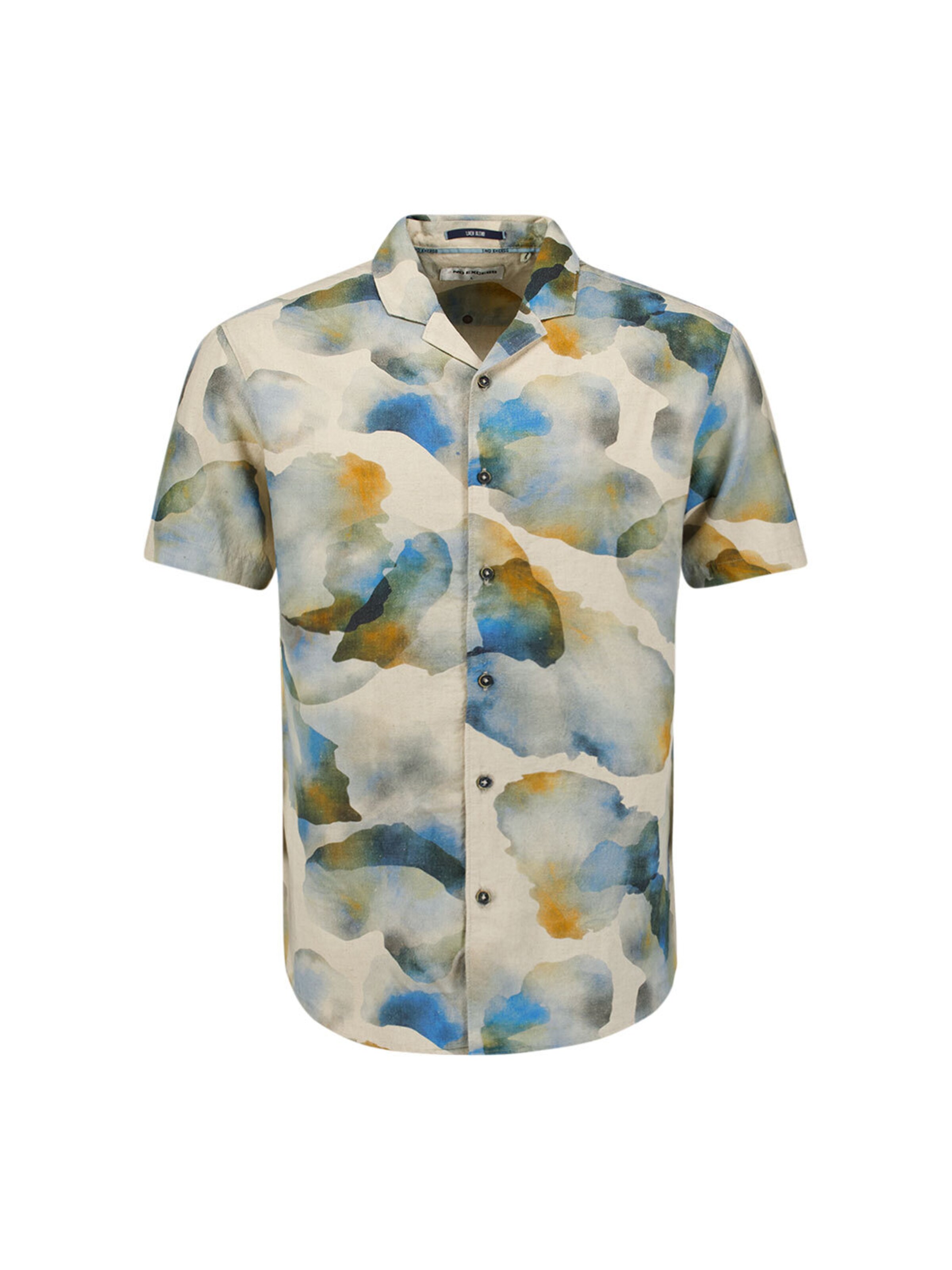 No Excess Regular Fit Hemd in Beige: Vorderseite