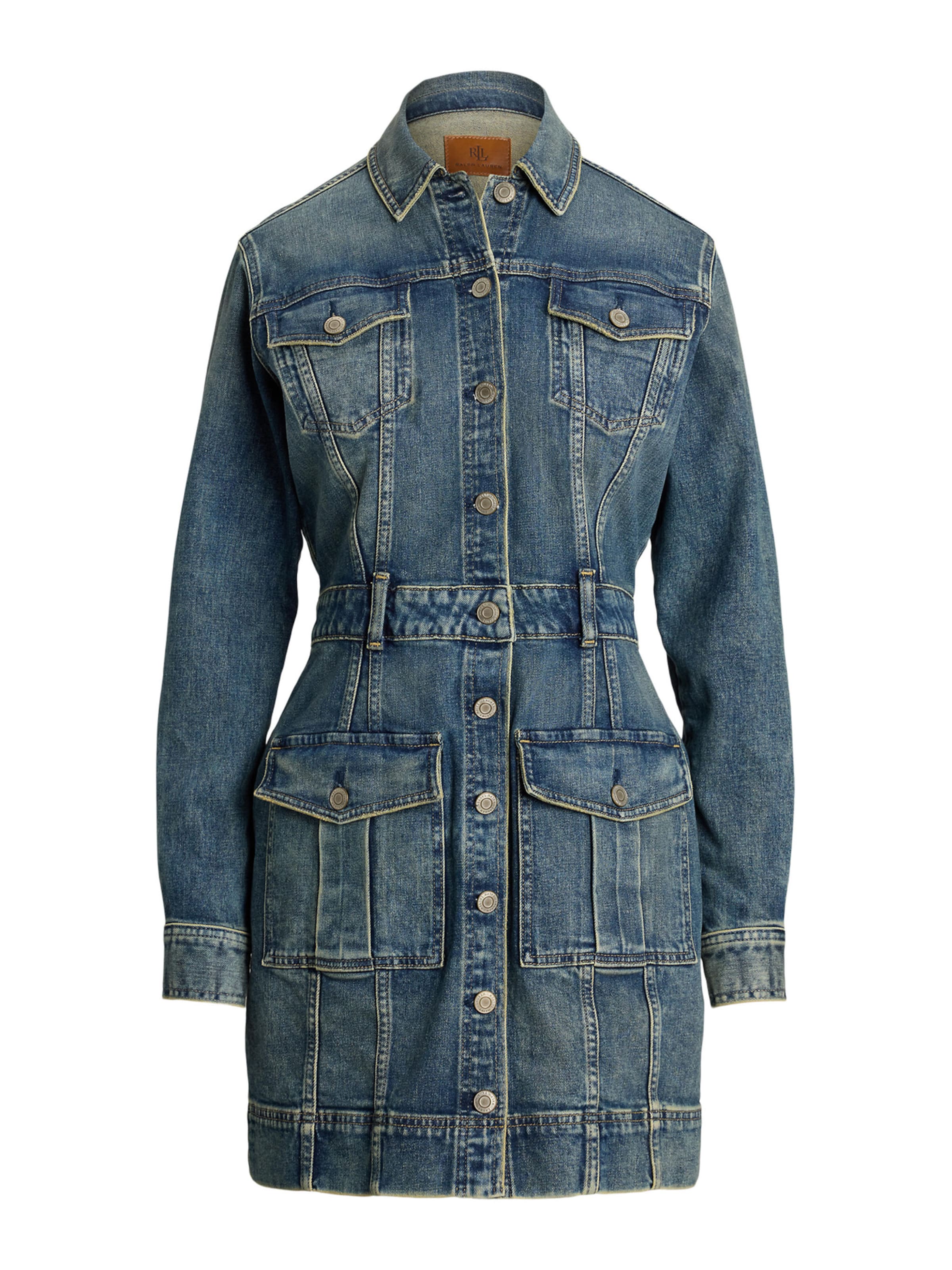 Abito camicia di Lauren Ralph Lauren in blu: frontale