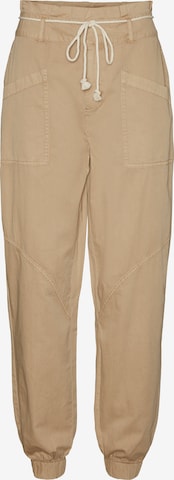 VERO MODA Tapered Broek 'Flame' in Beige: voorkant