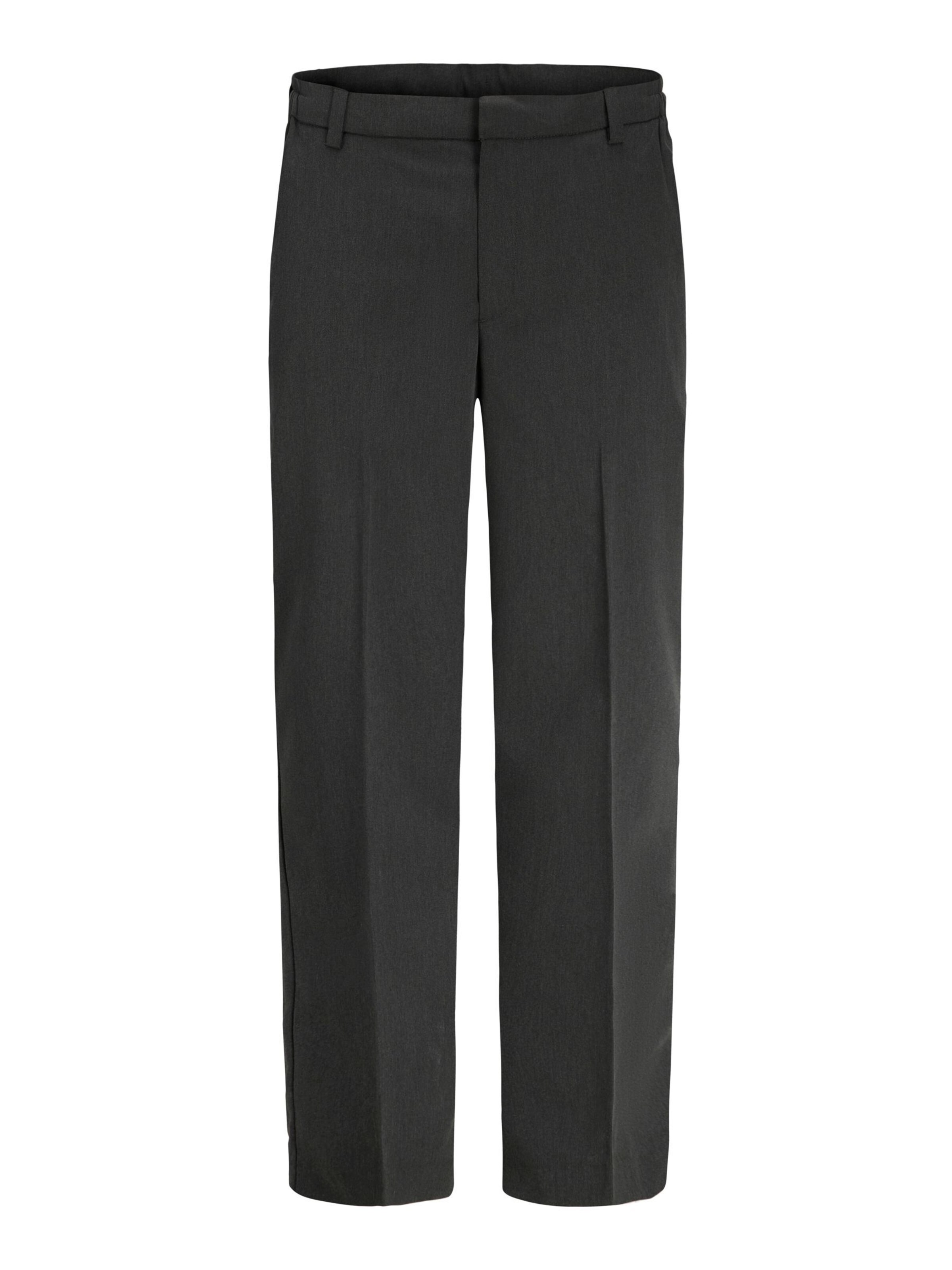 JACK & JONES Loose fit Trousers with creases in Grey: front