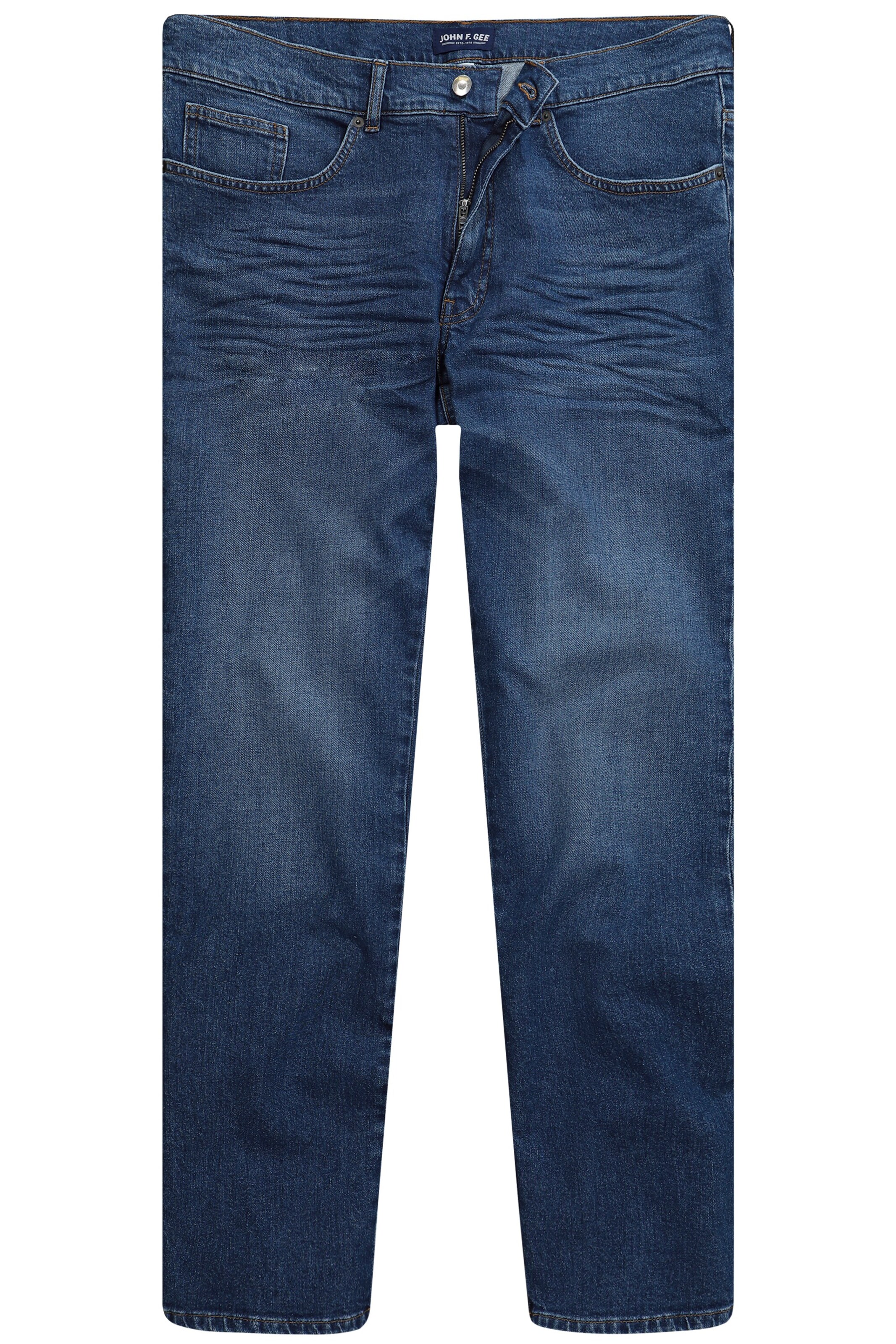 John F. Gee Jeans in Blauw: voorkant