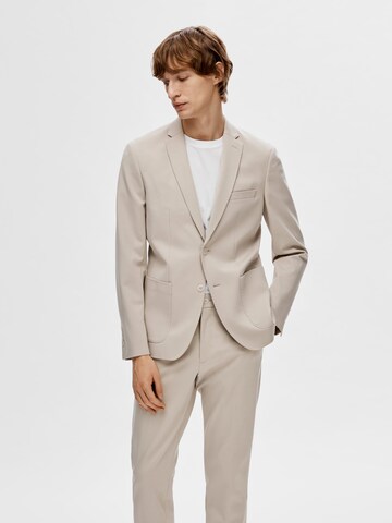 SELECTED HOMME Slim fit Colbert 'DELON' in Beige