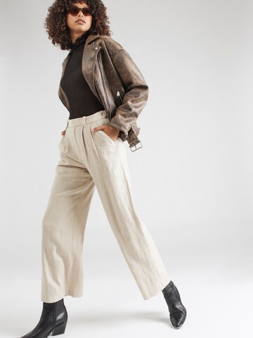 Wide leg Pantaloni con pieghe di HOLLISTER in beige