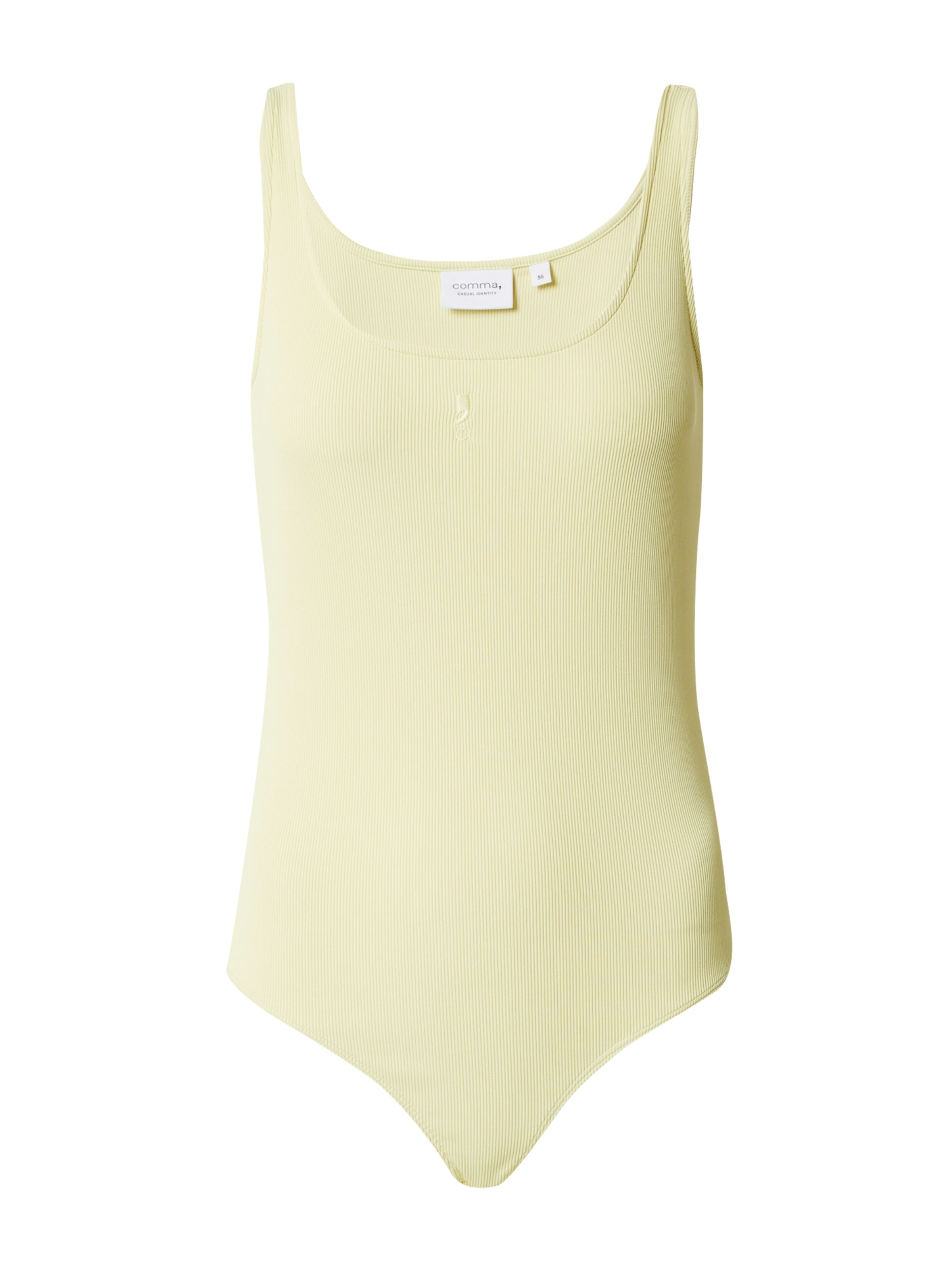 Shirtbody comma casual identity en jaune : devant